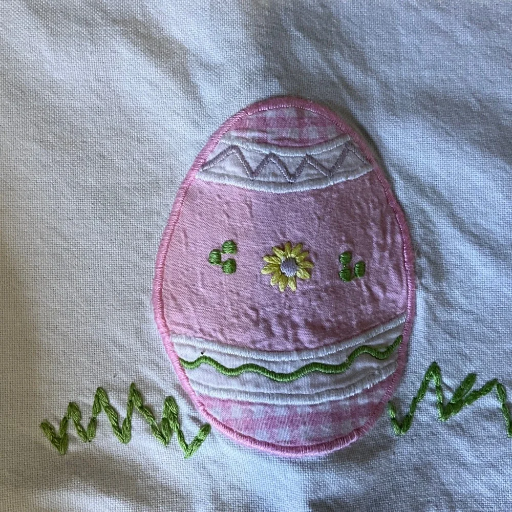 Pottery Barn‎ Easter Bunny Table Runner Napkins Set Gingham Applique Eggs Chicks